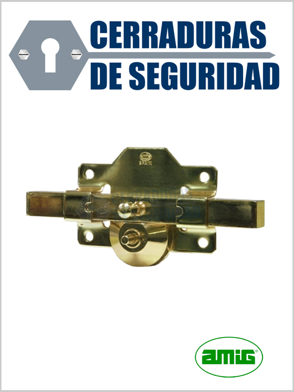 Cerrojo de seguridad FAC modelo 946RP/80 UVE Anti-bumping. Dorado.