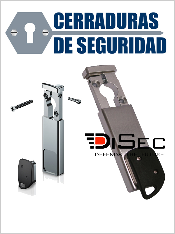 Escudo Protector DISEC Protector magnético para cerraduras de perfil  estrecho MG030