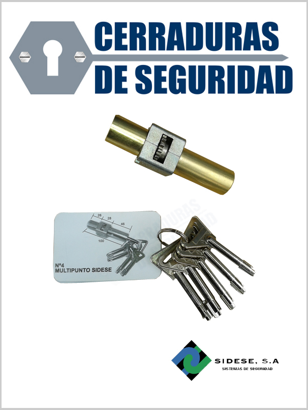 Bombin/Cilindro SIDESE Versión Cerradura cubrefor plana N5 | Cerraduras de Seguridad